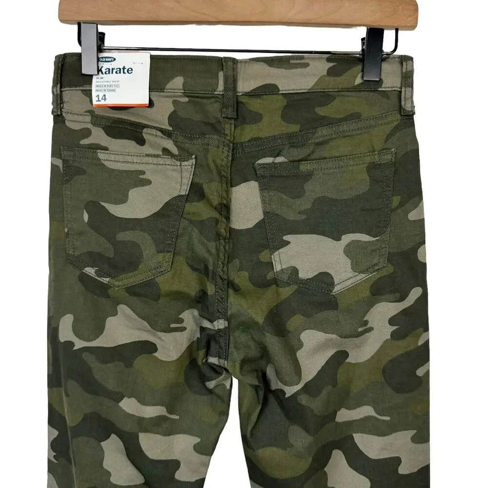 Old Navy NWT Karate Slim Built In Flex Tough Adjustable Waist Camo Pants Jeans